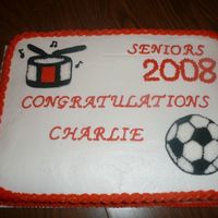 Graduation Cake All buttercream 1/2 sheet cake