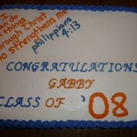 Religous Graduation Cake All buttercream. 1/2 sheet.