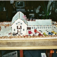 Moore & Bennett Dairy Farm I made this gingerbread replica of the dairy barn that my grandfather built. My husband was a big help. He made the pattern and came up...