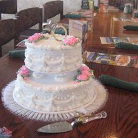 50Th Wedding Anniversary my sister in laws 50th anniversary cake, two layer, buttercream,