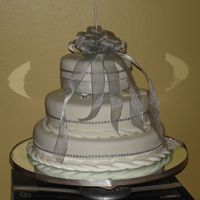 Silver 15Th Birthday Cake 