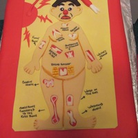 Operation Game Cake Inspired by fellow CC's. This is an 11x15 marble cake crumb coated in buttercream & covered in fondant. The patient is cut out of...