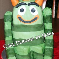 Yo Gabba Gabba Brobee I made this for a friend. Chocolate cake covered & decorated w/ fondant. My first attempt at a carved cake. Inspired by cakes right...