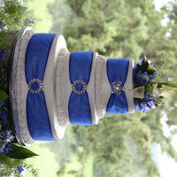 Thats Royal I was so happy how this cake turned out, I used the ribbon to match the bridemaids dresses and added the bling with the broaches, then...