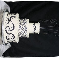 Black Tie Event Cake is frosted in Buttercreme, I so wanted to use my new fondant cutters on this cake they are now my new found friends. Small black...