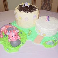 Dragon Cake This cake was made for my daughters 1st birthday. The dragon is made out of RKT and the rest were fondant. I was going to make the cakes...