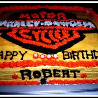 Roberts Birthday All butter cream..free handed design...next time I will use a stencil. He loved it. TFL