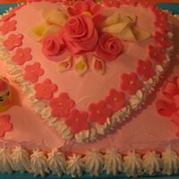 Birthday Cake For A Friend Pink cake filled with dark chocolate rhum ganache and coconut white ganache.