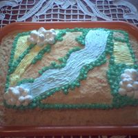 Airplane View Chocolate gingerbread cake, chocolate filling, decorated with whipped cream and biscuits. Got the inspiration from my airplane flight. :)