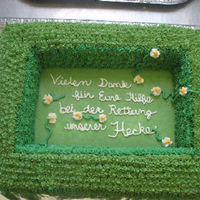 Thanks For Saving The Hedge This was made for a co-worker. His way of saying thank you to the neighbors for helping save his hedge!all buttercreamyellow cake