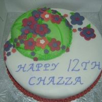 Fondant Flower Hill all fondant with some bc grass detail