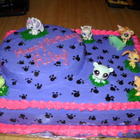Littlest Pet Shop Cake My niece wanted a Littlest Pet Shop Cake and this is what I came up with...I think it turned out pretty cute! It's all buttercream...