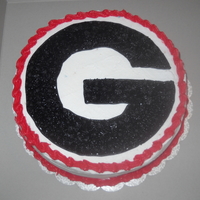 Georgia Birthday Cake 2 layer 8in cake all BC. My husband LOVES the Georgia Bulldogs so what better way to celebrate his birthday than to surprise him with a...