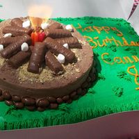 Bonfire Cake This is a cake that I did for my husbands cousin's son. He was having a camping themed party along with a bonfire so with the help of...