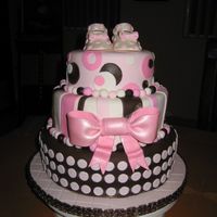 Terri's Baby Shower All fondant. Gumpaste shoes and bow.