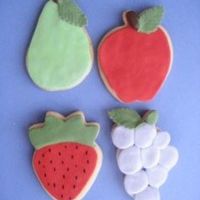 Fruit Cookies Made for a school bke sale. NFSC and fondant.