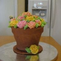 Flowerpot I made this for my mom for mother's day. It was a disaster. The cake was too top heavy. It ended up falling over. Any tips on how to...