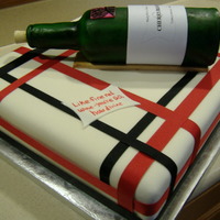 Wine Bottle Birthday Cake 