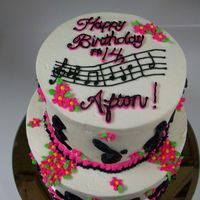 Noteworthy Birthday For my musical DD's birthday party. Inside is strawberry cake and strawberry filling. The outside is decorated with BC.