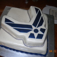 Usaf Symbol I made this for the retirement of a close friend. It was an Italian cream cake (my first cake with nuts), BC and MMF. The humidity was...
