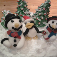 Winter Theme Christmas Cake Sponge Cake with a winter theme. I made this cake for my daughters School Christmas Raffle. Thank you to Aine2 for inspiration and guidance...