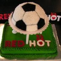 Girls Soccer Party Cake 