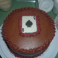 Ace Of Spades This was for a group of magicians my husband hosted a lecture for. I forogt the mirror image so my spades in the corners are reversed! 9&...