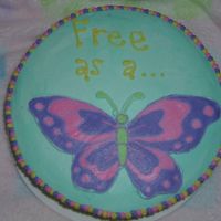 Free As A Butterfly My first FBCT. It's a retirement cake for my grandmother (who always made my birthday cakes growing up) She still makes cakes for...