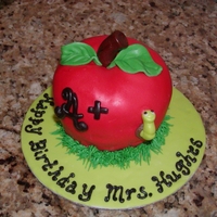 Teacher Birthday Cake My daughter asked me to make a cake for her teacher's birthday....she asked today for a cake tomorrow! Here's what I came up with...