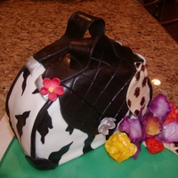 Zebra Purse my first purse cake...can't wait to do another one!