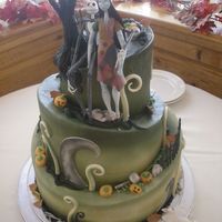 Nightmare Before Christmas Wedding Cake 
