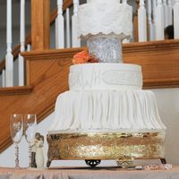 The One! My friend and coworker got married and had the unique privilege of designing her own wedding cake (based on her dress) for us to create....