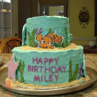 Miley's Finding Nemo Cake My daughter really wanted Nemo for her second birthday, so I set out to find some cute ideas for her cake. Well of course the first place I...