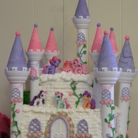 Ponyville Castle My daughter wanted a My Little Pony cake for her 3rd birthday, so I went to the only place I go to for inspiration, CAKE CENTRAL, and here...