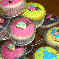 Hugs And Stitches First Birthday Cupcakes Cupcakes made to match birthday supplies.