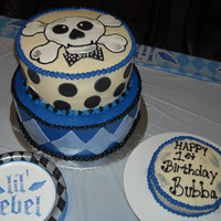 Lil Rebel Lil Rebel first Birthday cake Buttercream with Marshmallow fondant accents