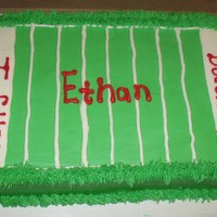1St Birthday Football Field This cake was for a 1st birthday. The invitations had a few different sports. So the cupcakes that go with it are basketballs and baseballs...