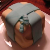 My Very Very Very First Time Working With Fondant This ended up becoming someone's impromtu Birthday Cake and from there I was given business from the Birthday Girls friends.