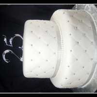 25Th Anniversary Cake This is the first cake on which I used the diamond quilting technique. The top tier was a bit testy, but I had the hang of it by the time I...