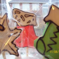 Christmas Cookies "Funky colored Christmas cookies...Made them last year & forgot to post them here on CakeCentral...LOL"