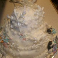 Winter Wonderland I made this for a girl's 13th birthday. Her mom wanted "winter." Snowflakes are made out of piped white chocolate, &...
