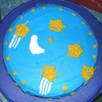 Sun And Moon Cake This is my first decorated cake from Course 1. I am the youngest one in the class and I'm having a lot of fun.