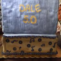 Laptop For Deejaying This was a 50th birthday cake. The guest of honor likes to DJ using his computer so this was the idea we operated with.