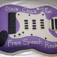 Dixie Chicks Guitar Cake dixie chicks themed guitar cake for my friends daughter