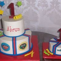 Sesame Street Theme This was for my hairdressers little boys first birthday. She wanted something with a sesame street theme using primary colors. Pics are...