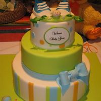 Baby In A Pea Pod Fondant baby/pea pod/ gumpaste tennies. They wanted something "green" to go along with baby's last name, and specified baby...