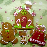 Home Sweet Gingerbread Gingerbread Family! All cookies were cut with a cookie cutter, except for the dog, which was hand cut. The dog was inspired by all of the...