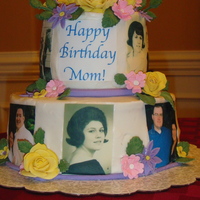 To My Mother In Law My mother in law found a few photos of herself as a young girl so I thought it would be fun to use them for her cake.