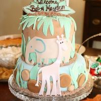 Jungle Themed Baby Shower Cake 