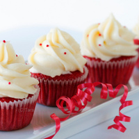 Red Velvet Cupcakes Traditional red velvet cupcakes with cream cheese icing